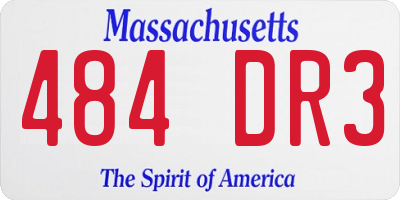 MA license plate 484DR3