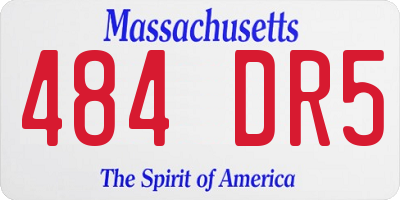 MA license plate 484DR5