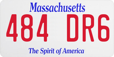 MA license plate 484DR6
