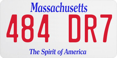 MA license plate 484DR7