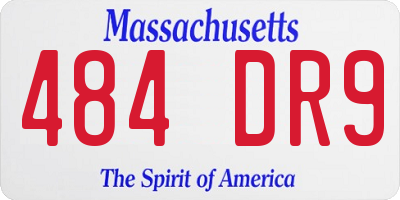 MA license plate 484DR9
