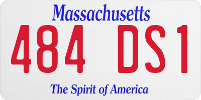 MA license plate 484DS1