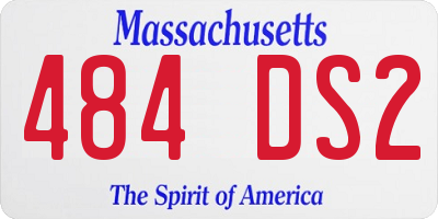 MA license plate 484DS2