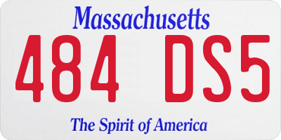MA license plate 484DS5