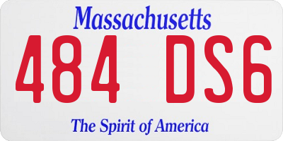 MA license plate 484DS6