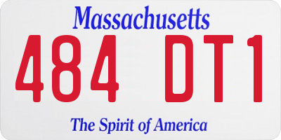 MA license plate 484DT1