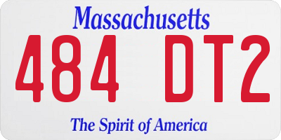 MA license plate 484DT2