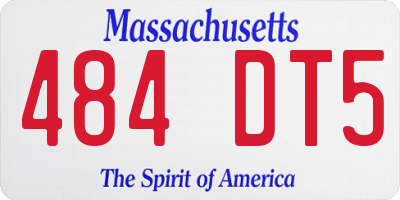 MA license plate 484DT5