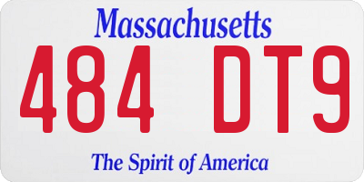 MA license plate 484DT9
