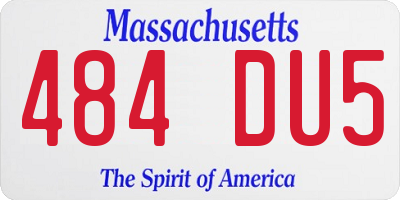 MA license plate 484DU5