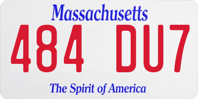 MA license plate 484DU7