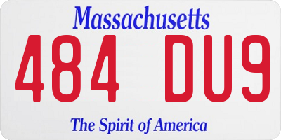 MA license plate 484DU9
