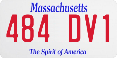 MA license plate 484DV1