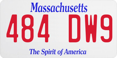 MA license plate 484DW9