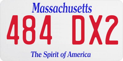 MA license plate 484DX2