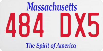 MA license plate 484DX5