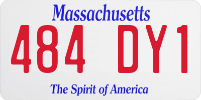 MA license plate 484DY1