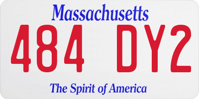 MA license plate 484DY2
