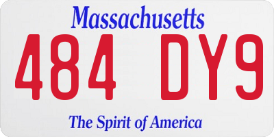 MA license plate 484DY9
