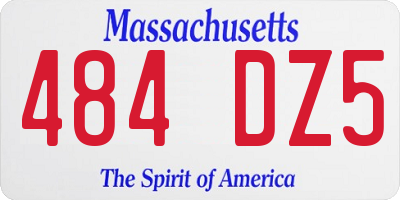MA license plate 484DZ5