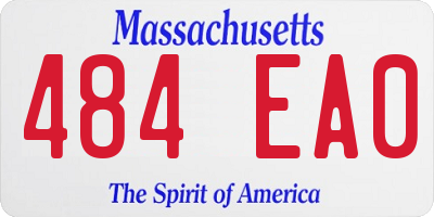 MA license plate 484EA0