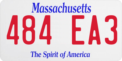 MA license plate 484EA3