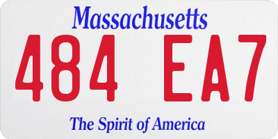 MA license plate 484EA7