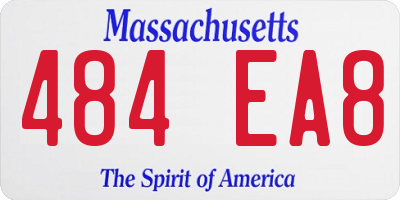 MA license plate 484EA8