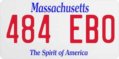 MA license plate 484EB0