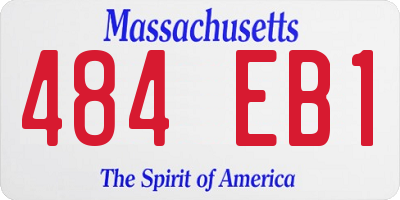 MA license plate 484EB1