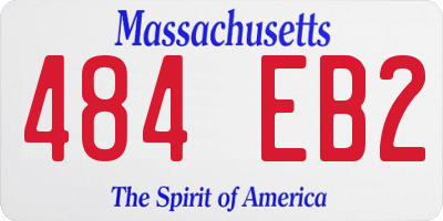 MA license plate 484EB2