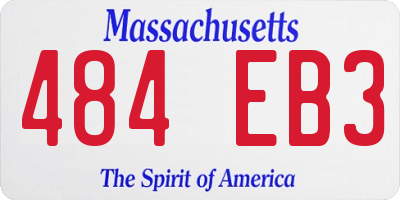 MA license plate 484EB3