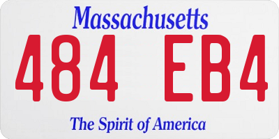MA license plate 484EB4