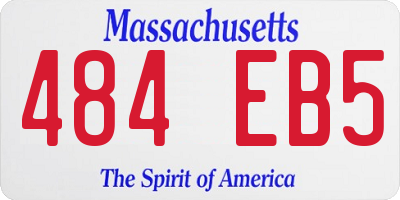 MA license plate 484EB5