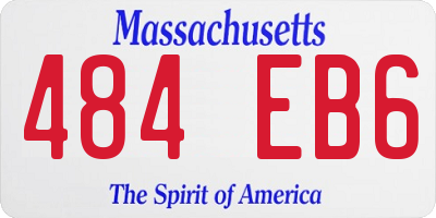 MA license plate 484EB6