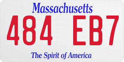 MA license plate 484EB7
