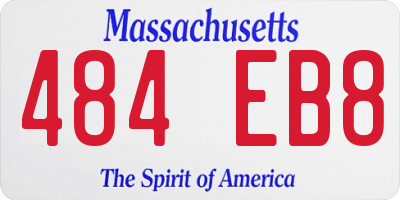 MA license plate 484EB8
