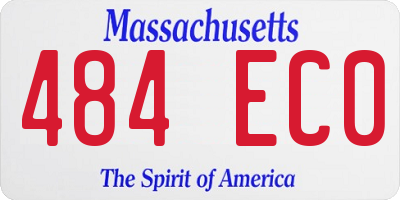 MA license plate 484EC0