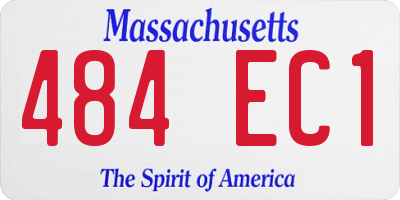 MA license plate 484EC1