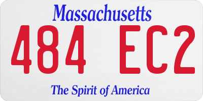 MA license plate 484EC2