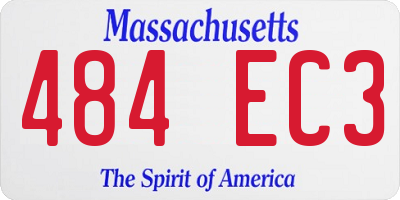 MA license plate 484EC3