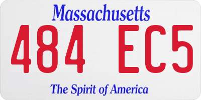 MA license plate 484EC5