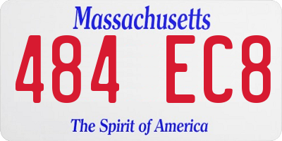 MA license plate 484EC8