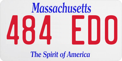 MA license plate 484ED0