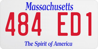 MA license plate 484ED1