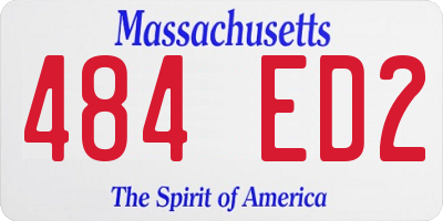 MA license plate 484ED2
