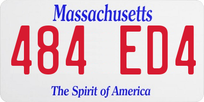 MA license plate 484ED4