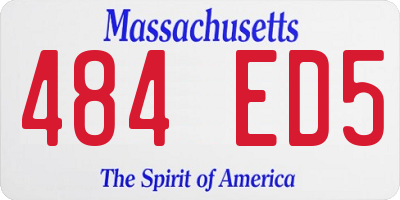 MA license plate 484ED5
