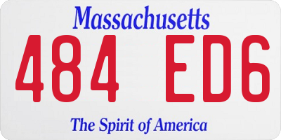 MA license plate 484ED6
