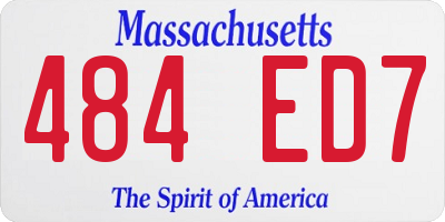 MA license plate 484ED7